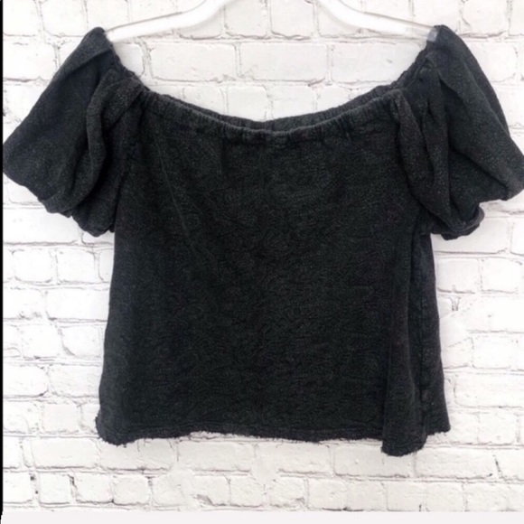 FREE PEOPLE  /boho off shoulder puff sleeve blouse - Picture 2 of 7